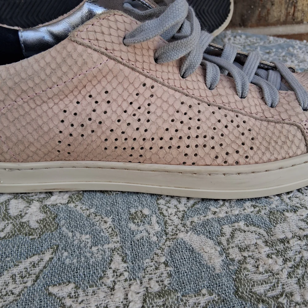 🪱 P448 John Prince Pink Python Snake Print Low Top Sneakers Sz.38/7.5 - Picture 15 of 16